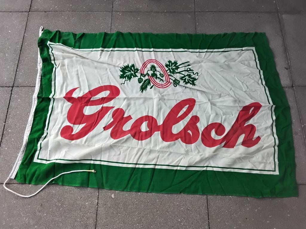 Oude kleuren grolsch vlag, Diversen, Vlaggen en Wimpels, Ophalen of Verzenden