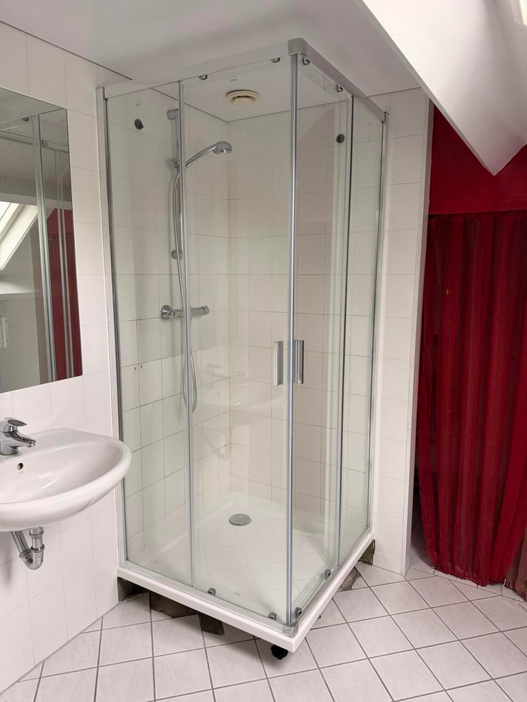 Riho douchecabine 90x90 cm (incl. kraan/thermostaat), Doe-het-zelf en Verbouw, Sanitair, Ophalen of Verzenden, Gebruikt, Glas