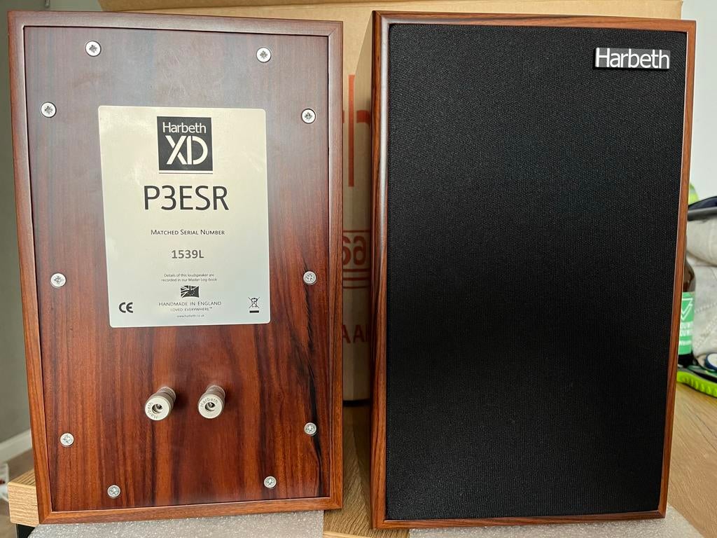 Harbeth P3esr-XD, Audio, Tv en Foto, Luidsprekers, Zo goed als nieuw, Front, Rear of Stereo speakers, Minder dan 60 watt, Overige merken