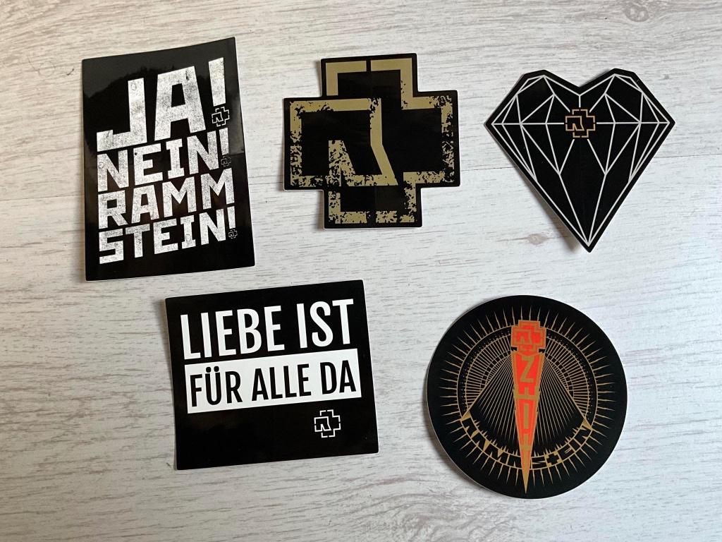 5 verschillende sticker van Rammstein, Nieuw, Ophalen of Verzenden, Foto of Kaart, REGINA