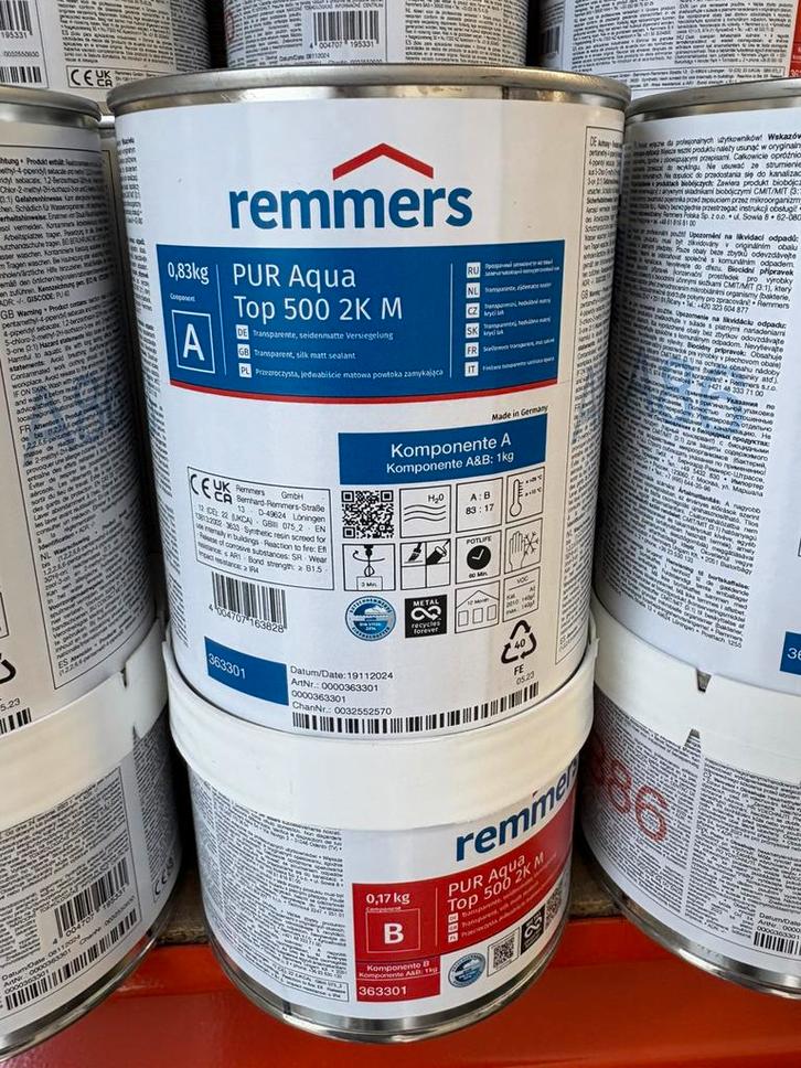 300 blikken Pur aqua-top 500 1 kg epoxy vloer, Doe-het-zelf en Verbouw, Vloerdelen en Plavuizen, Nieuw, Overige materialen, 50 tot 150 cm