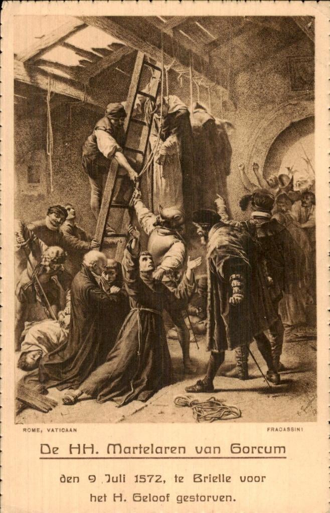 Brielle - Martelaren van Gorcum - Marteldood, Verzamelen, Ophalen of Verzenden, 1920 tot 1940, Gelopen, Zuid-Holland