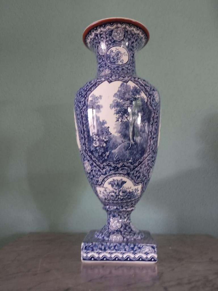 Villeroy en boch kingsize vaas met het decor flamand, Antiek en Kunst, Antiek | Vazen, Ophalen of Verzenden