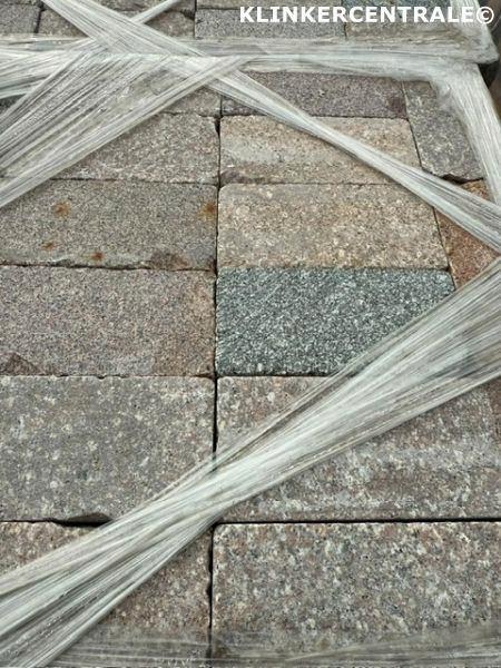 30m2 gemêleerd natuursteen klinkers kinderkoppen zweeds gran, Tuin en Terras, Tegels en Klinkers, Gebruikt, Overige typen, Natuursteen