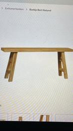 Teak houten bankje als nieuw, Huis en Inrichting, Ophalen, Bruin, Zo goed als nieuw, Eén