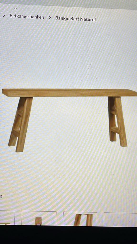 Teak houten bankje als nieuw, Huis en Inrichting, Stoelen, Zo goed als nieuw, Eén, Hout, Bruin, Ophalen