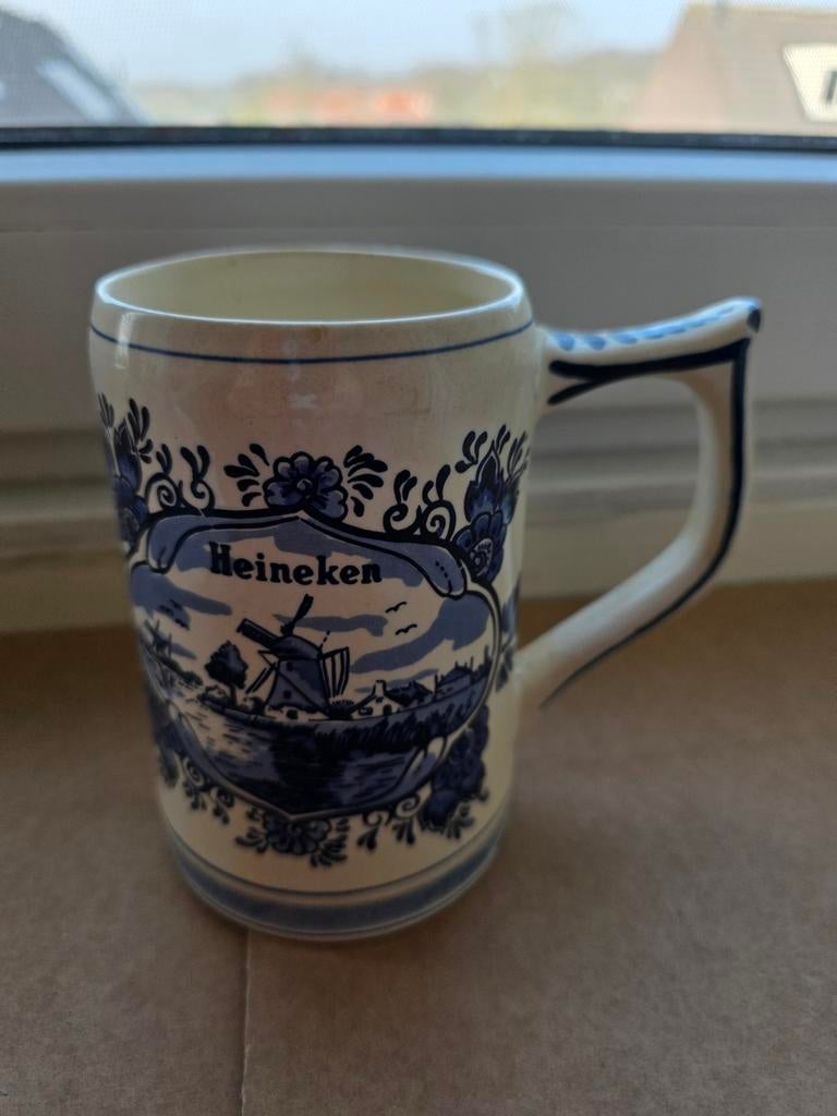 Heineken delftsblauw bierpul, Verzamelen, Biermerken, Ophalen of Verzenden, Zo goed als nieuw, Pul(len), Heineken