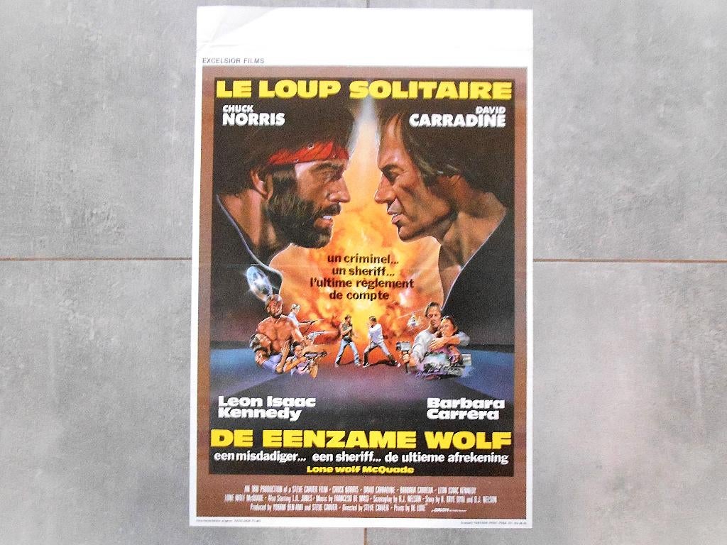 Lone Wolf McQuade - Belgische poster - Norris, Verzamelen, Posters, Verzenden, A1 t/m A3, Film en Tv, Rechthoekig Staand