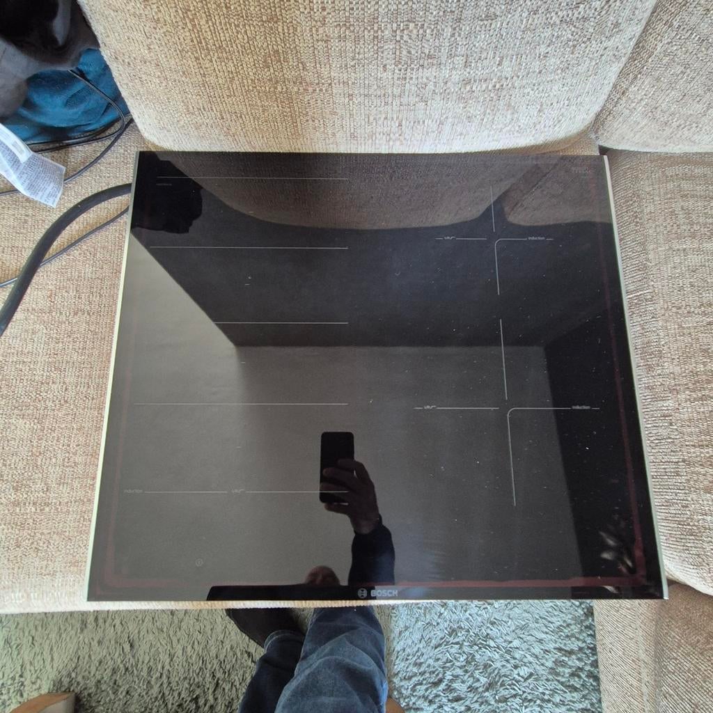 Bosch inductieplaat, Witgoed en Apparatuur, Kookplaten, Ophalen, Inbouw, Inductie, 4 kookzones