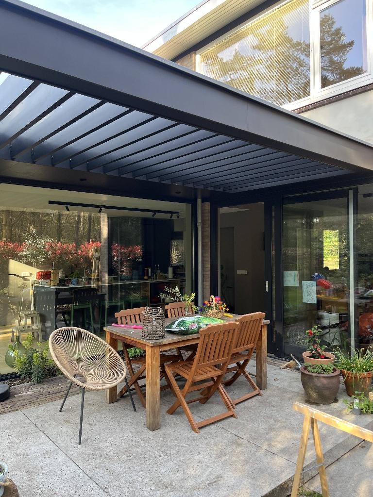 Tuinset - tafel met 6 stoelen, Tuin en Terras, Tuinsets en Loungesets, Ophalen, Gebruikt, Hardhout, 6 zitplaatsen