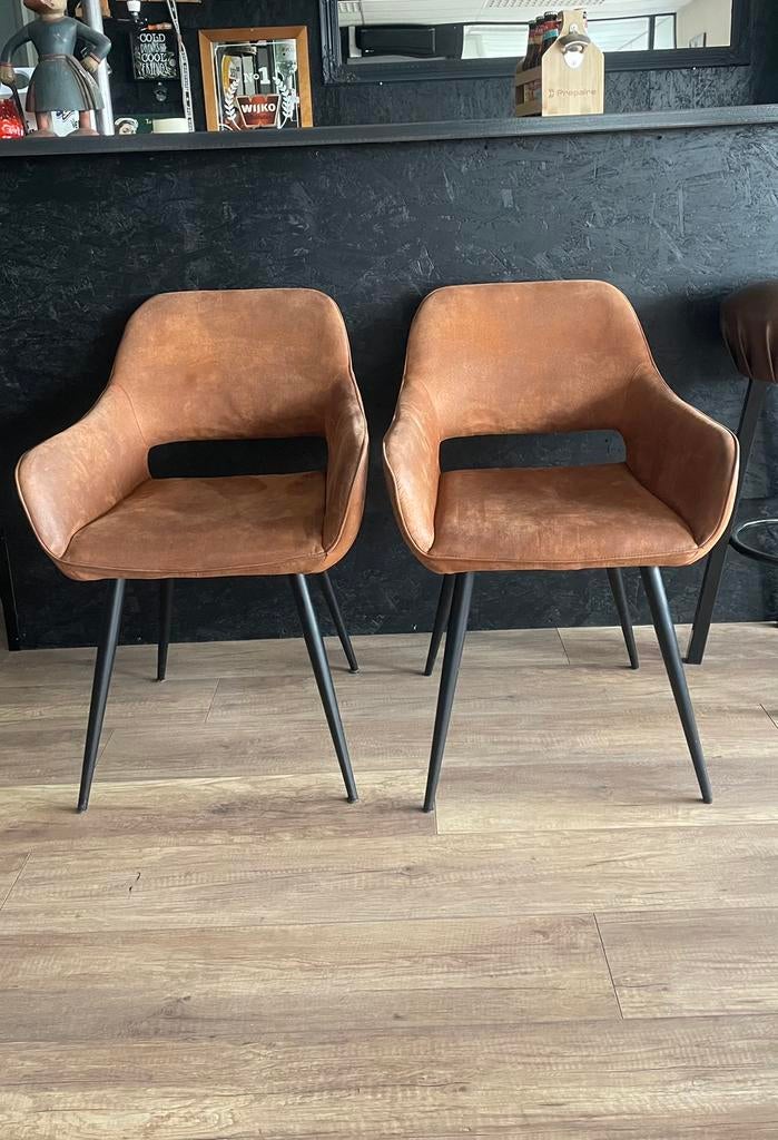 WOOOD eetkamerstoelen Jelle, Ophalen, Gebruikt, Bruin, Twee