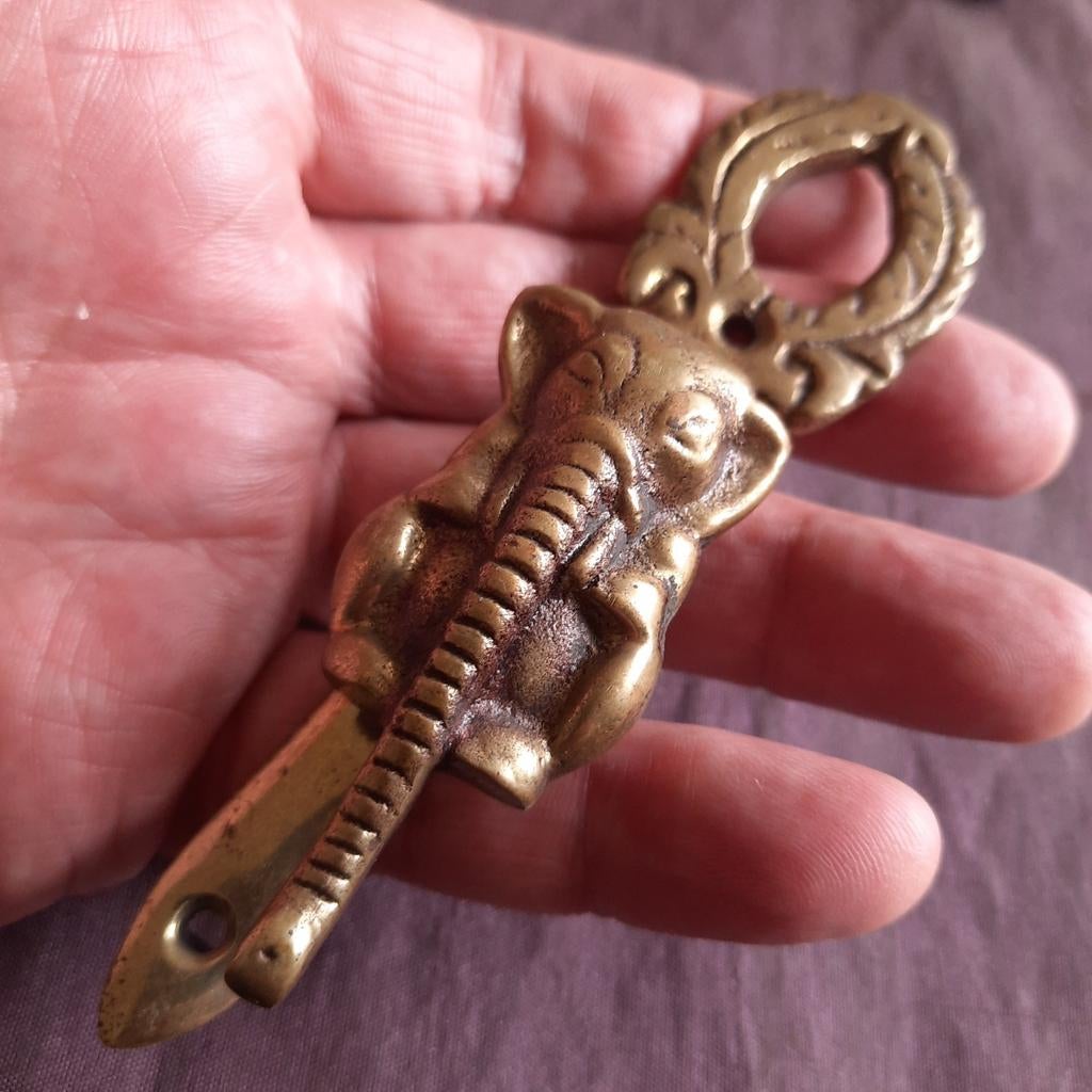 Deurklopper Olifant English Brass, Antiek en Kunst, Antiek | Koper en Brons, Verzenden