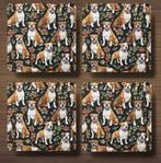 American Staffordshire Terriër patroon onderzetters+houder, Ophalen of Verzenden, Nieuw, Glas of Kopje