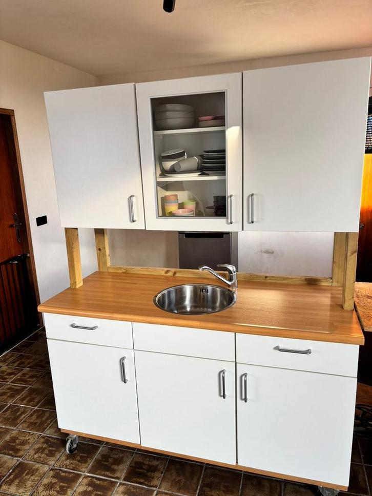 Noodkeuken Te Koop, Huis en Inrichting, Keuken | Complete keukens, Zo goed als nieuw, Dubbelwandige keuken, Ophalen