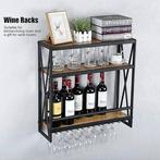 Wandmontage Wijnrek / Drankrek, Ophalen, Zo goed als nieuw, Metaal, 5 tot 15 flessen
