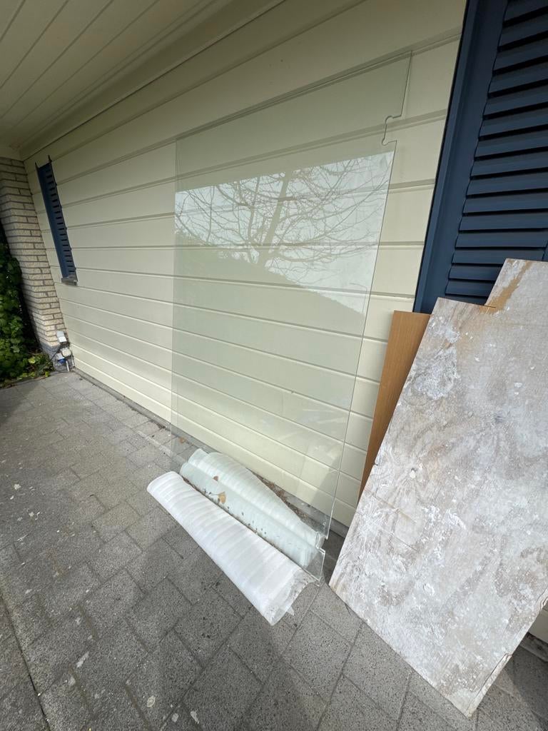 Glazen douchewand incl bevestigingsmaterialen, Ophalen, Gebruikt, Glas, Douche