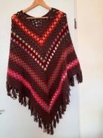 Handgemaakte wollen poncho - chocoladebruin, Handgemaakt, Ophalen of Verzenden, Zo goed als nieuw