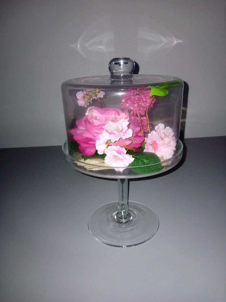 Kunstbloemen in vaas, Ophalen, Binnen, Roze, Rondom opgemaakt