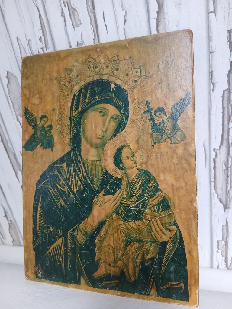 Oude icoon Maria, Ophalen of Verzenden