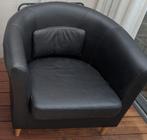 Black leather chair, Ophalen, Gebruikt, Zwart, Leer