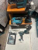 Makita 18V Gereedschap Set - Boorhamer, Slijptol, Accu's, Ophalen of Verzenden, Gebruikt