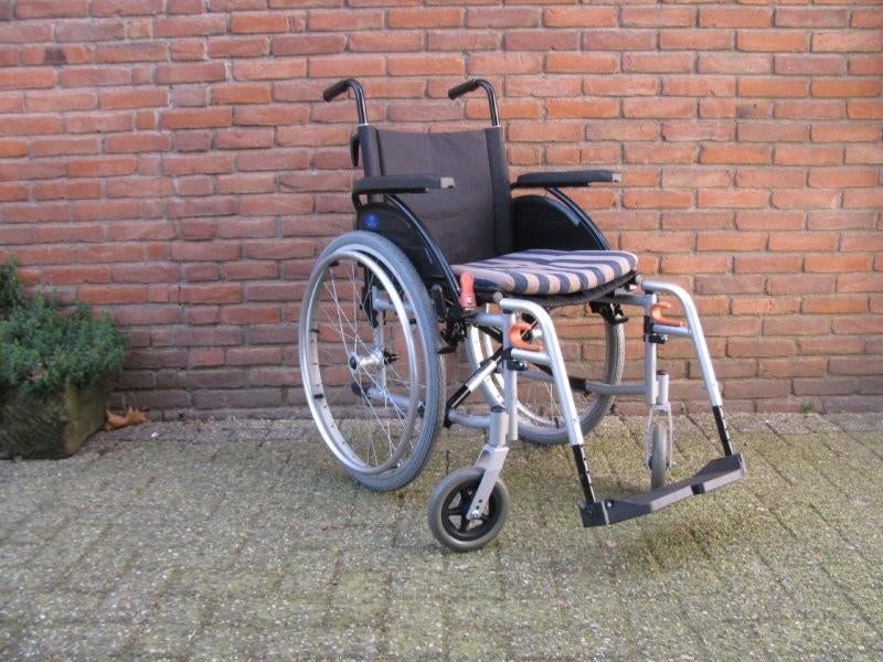 Excel G-ECO aluminium rolstoel 46cm druksteunen verstelbaar, Diversen, Ophalen of Verzenden, Inklapbaar, Zo goed als nieuw, Duwrolstoel