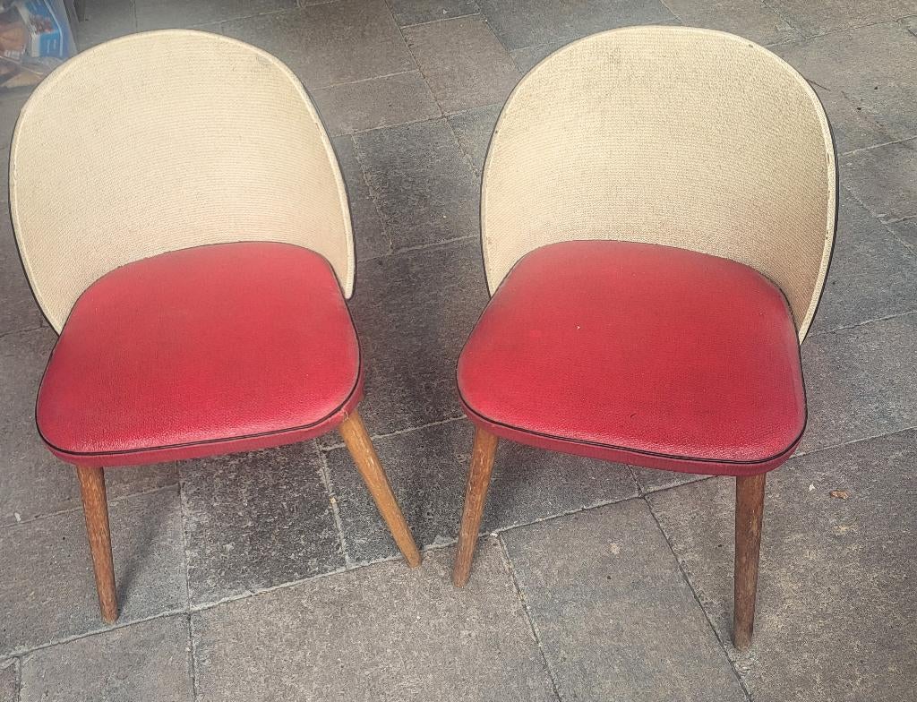 2 kinder/poppen stoeltjes retro vintage jaren '70, Ophalen, Gebruikt, Overige kleuren, Twee