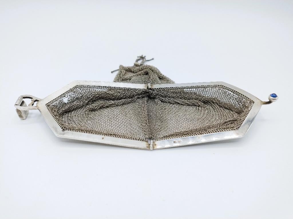 Zilveren art deco beursje, L. Kuppenheim, Pforzheim, 1915, Antiek en Kunst, Verzenden, Zilver
