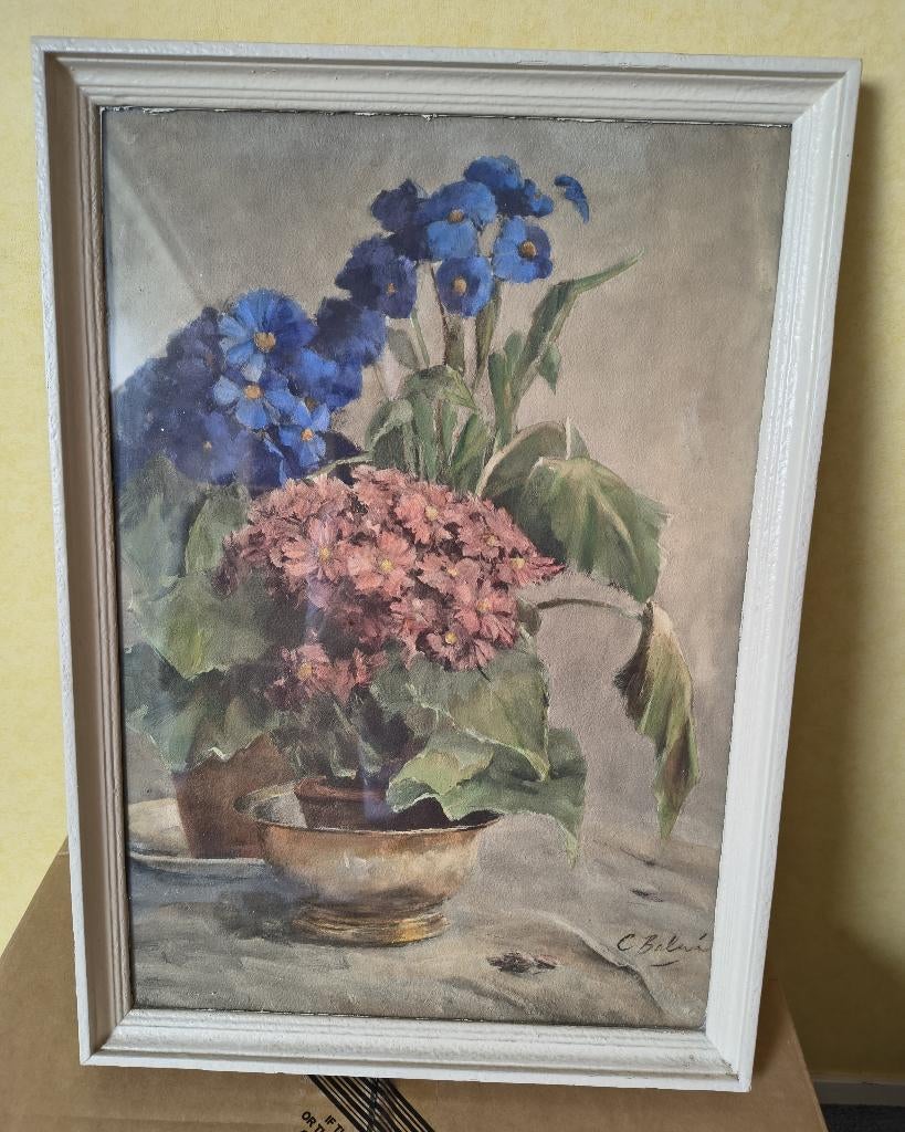 Schilderij met hortensia's gesigneerd, Ophalen