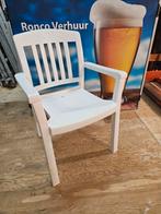 Witte kunststof stoel, Ophalen of Verzenden, Wit, Kunststof, Vijf, Zes of meer stoelen