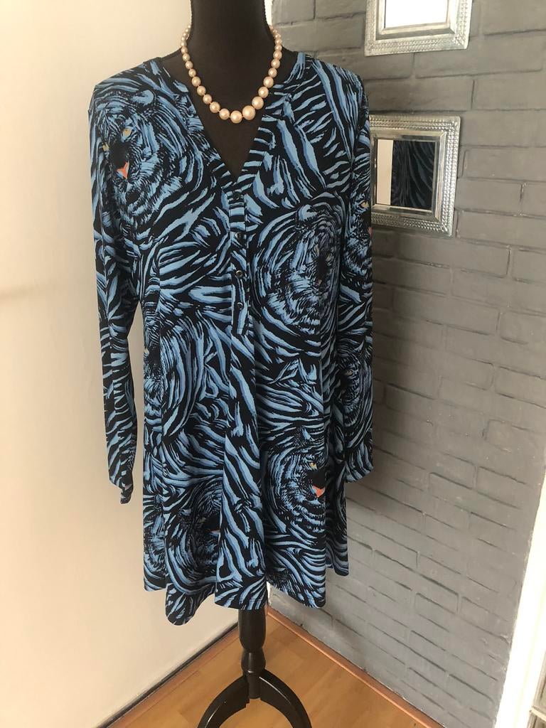 Yoek white label Tuniekjurk M 42/44, Kleding | Dames, Blouses en Tunieken, Verzenden, Zo goed als nieuw, Maat 42/44 (L), Blauw