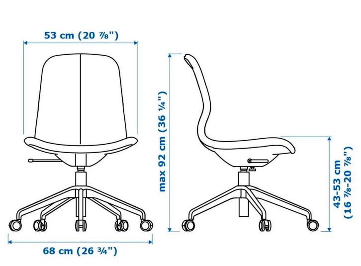 IKEA Langfjall Bureaustoel, Huis en Inrichting, Bureaustoelen, Zo goed als nieuw, Bureaustoel, Groen, Ergonomisch, Ophalen