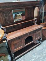 Antiek gesneden eiken dressoir met spiegel 152x56x190 cm, Ophalen