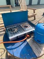 CampinGaz gasstel - 2 pits + grill, Caravans en Kamperen, Kampeeraccessoires, Ophalen of Verzenden, Gebruikt