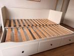 IKEA HEMNES bedbank met 3 lades – zeer goede staat, Ophalen, Gebruikt, 90 cm, Tweepersoons