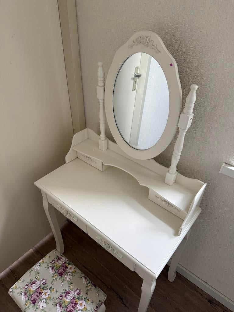 Kaptafel met spiegel, Ophalen, Gebruikt, 50 tot 100 cm, Minder dan 100 cm