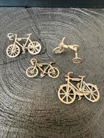 4 Zilveren Miniatuur Fietsen (800 Zilverkeurmerk), Verzenden, Zilver
