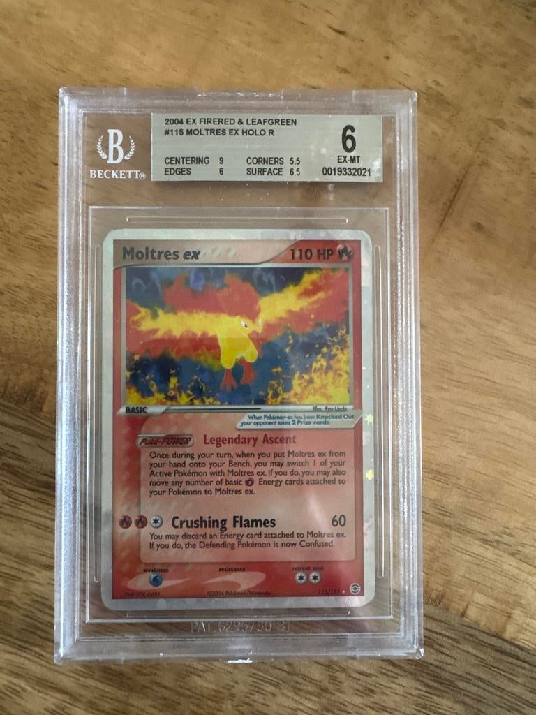 BGS 6 - Moltres ex 115/112 - EX Firered & Leafgreen, Ophalen of Verzenden, Gebruikt, Losse kaart