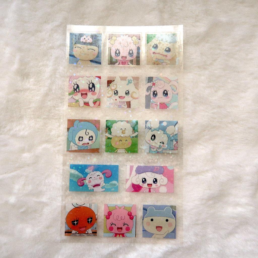 Tamagotchi Mascot Transparant Stickervel met hologram ster, Verzamelen, Verzenden, Overige figuren, Nieuw, Beeldje of Figuurtje