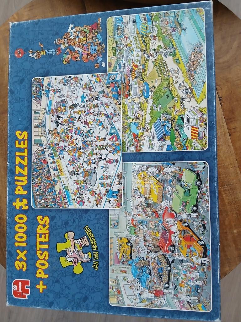 Jan van Haasteren 3x 1000 stukjes, Ophalen of Verzenden, 500 t/m 1500 stukjes, Zo goed als nieuw