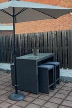 Bartafel met 4 krukken en kussens, Ophalen, 4 zitplaatsen, Gebruikt, Eettafel