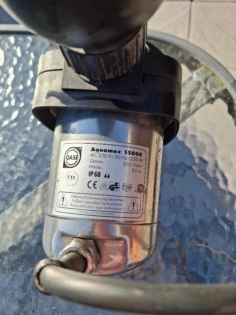 Vijverpomp aquamax 15000, Ophalen of Verzenden, Zo goed als nieuw, Vijverpomp