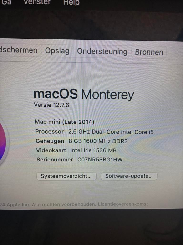 MAC MINI 2014.SSD, Computers en Software, Apple Desktops, 2 tot 3 Ghz, Ophalen of Verzenden, Zo goed als nieuw, Mac Mini
