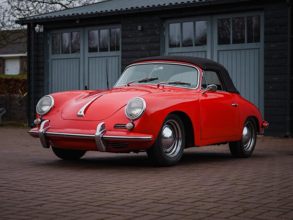 Porsche 356 C Cabrio IRISHGRUN, Auto's, Porsche, Bedrijf, Benzine, Cabriolet, Handgeschakeld, Rood, Gebruikt