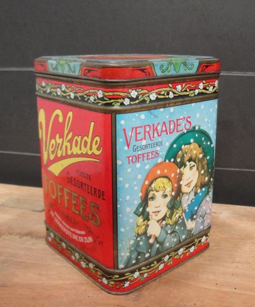 LEUK BROCANT BLIK  - "VERKADE TOFFEES", Verzamelen, Ophalen of Verzenden, Gebruikt, Overige, Verkade