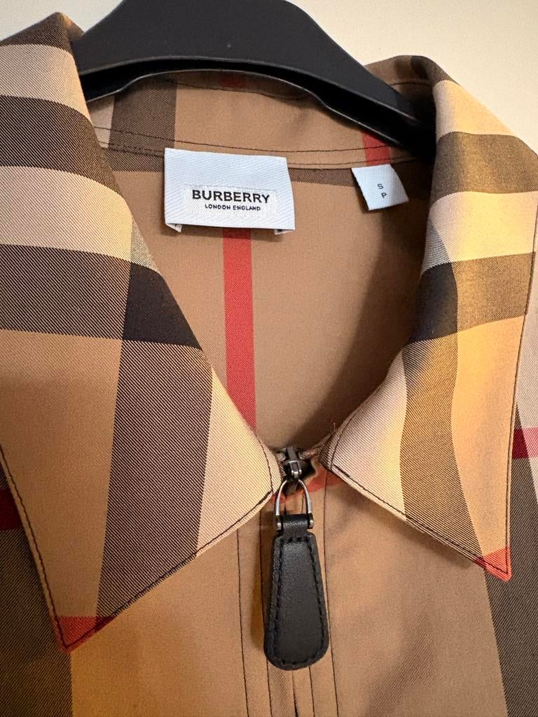 Burberry geruit vest met rits, Ophalen of Verzenden, Zo goed als nieuw, Maat 46 (S) of kleiner, Beige