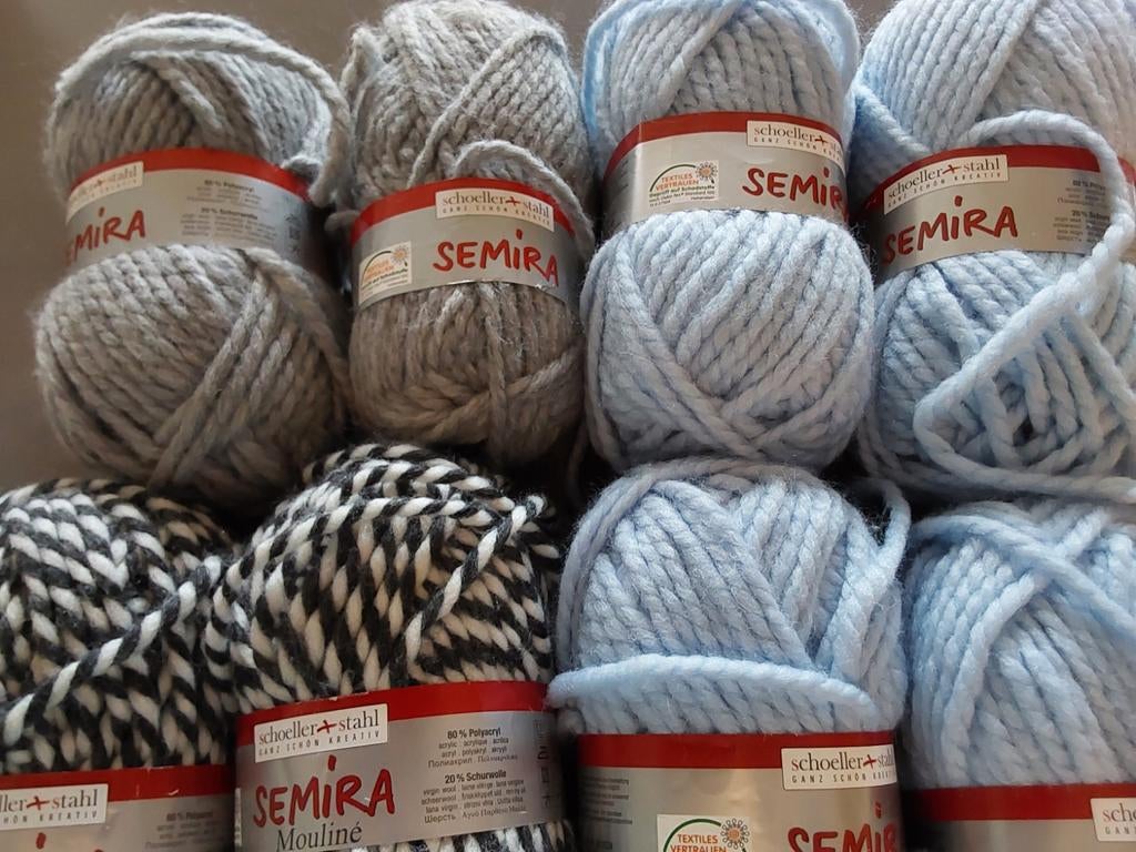 8 bollen Semira van Schoeller en Stahl, Ophalen of Verzenden, Nieuw, Breien of Haken, Wol of Garen