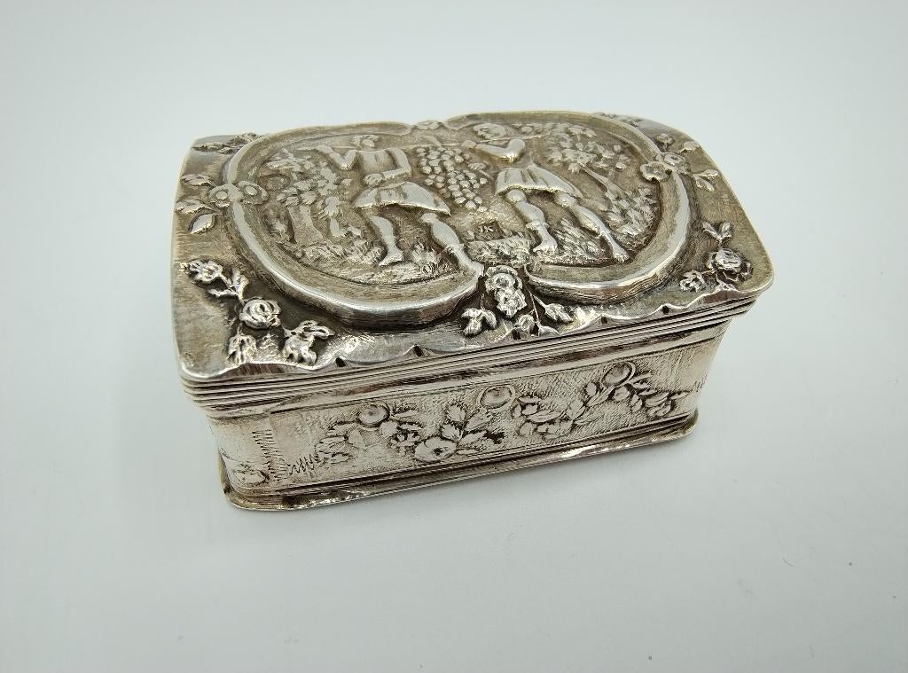 Antiek zilveren snuifdoosje, J. Kooiman, Schoonhoven, 1886, Verzenden, Zilver