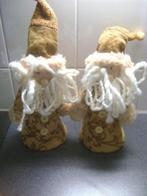 2 kerstmannen op veer. z.g.a.n hoogte 21 cm, Ophalen of Verzenden, Zo goed als nieuw