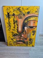 Schilderij Buddha 90x120, Ophalen of Verzenden, Zo goed als nieuw, Schilderij, 75 tot 100 cm
